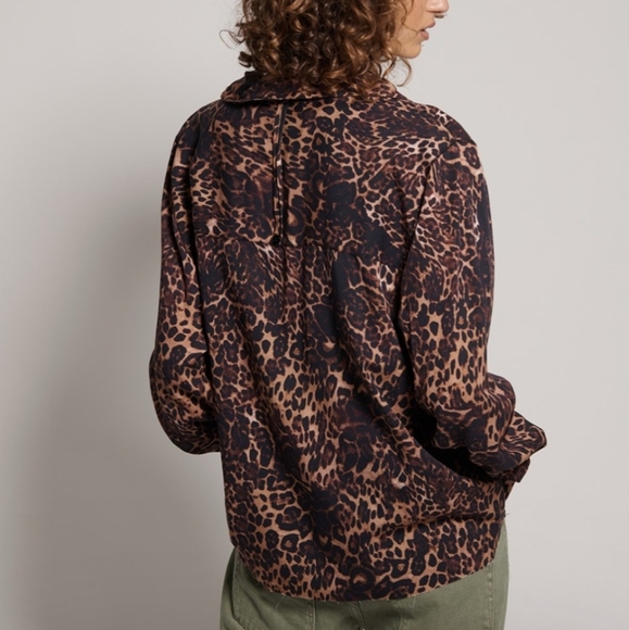 One Teaspoon Big Leopard Print Ladies Blouse Size Medium New with Tag - Picture 2 of 11